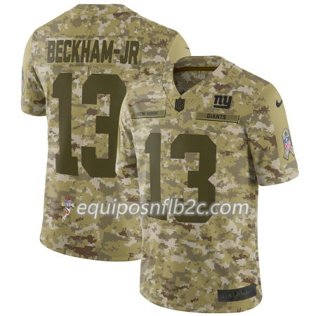 Camiseta Hombre NFL New York Giants Odell Beckham Jr 13 Nike Salute to Service